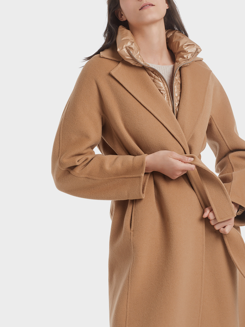 Manteau avec col matelassé