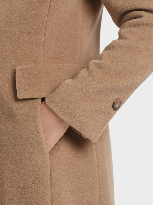 Long manteau en mélange d'alpaga