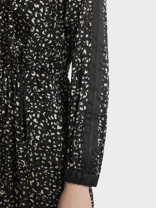 Devoré-Kleid mit Leo-Print