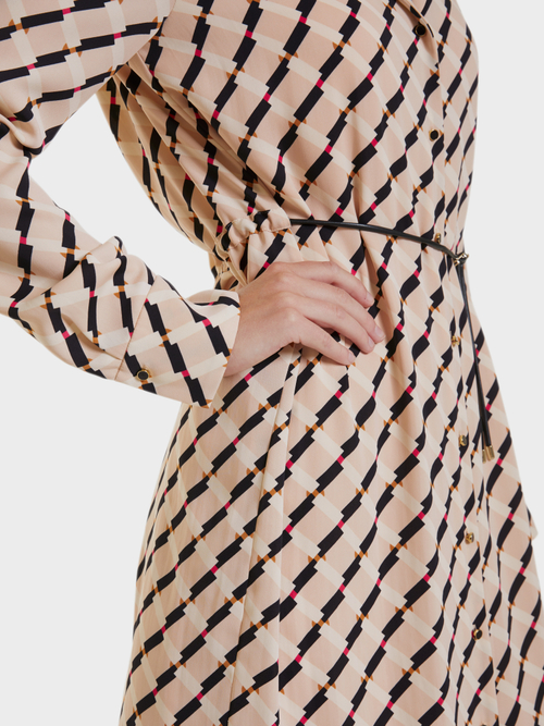 Hemdblusenkleid mit Graphic-Print