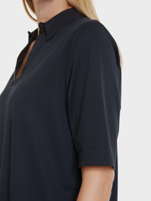 Weites Polo-Shirt aus Baumwolle