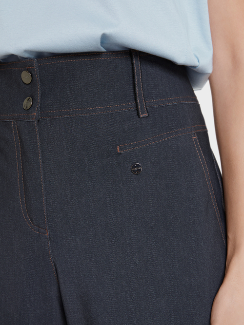High-Waist-Hose in Web-Optik