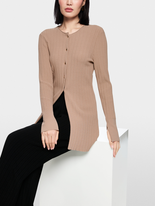 ‘Rethink Together’ ribbed cardigan