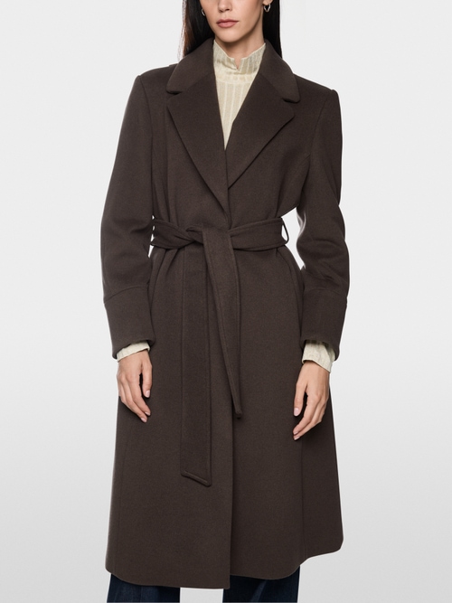 Coat in new wool with cashmere
