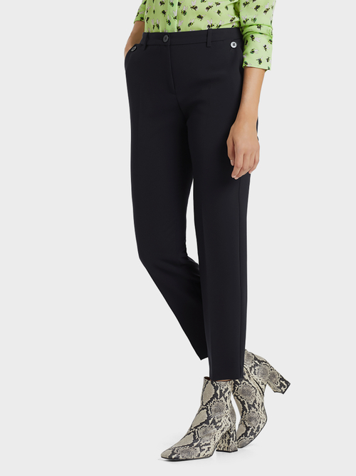 Pants with pressed creases