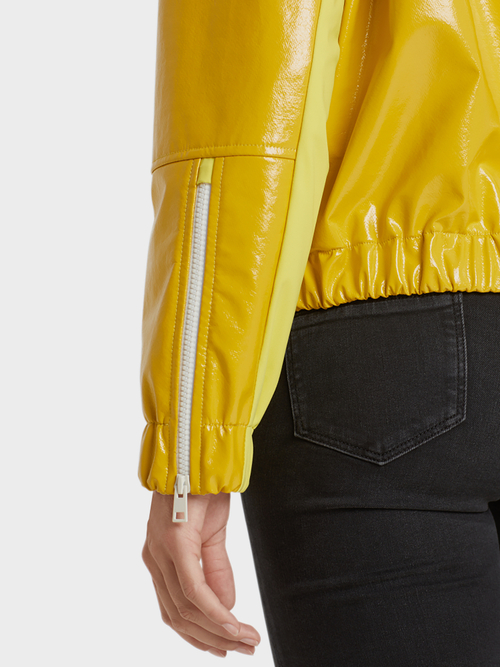 Patent leather look jacket
