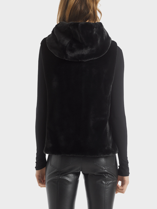 Down Coat with Fun Fur Vest