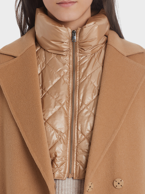 Manteau avec col matelassé