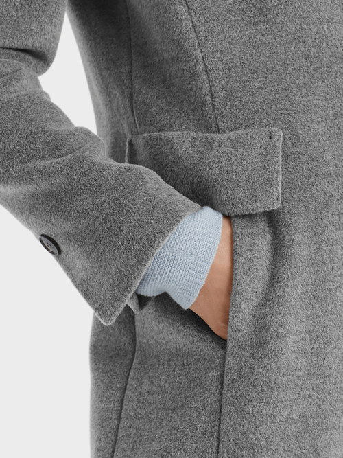 Manteau long en mélange d'alpaga