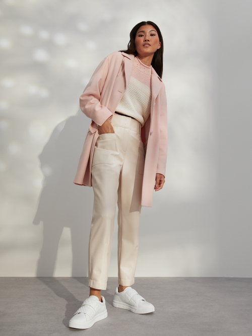 High-Waist-Hose aus Fun-Nappaleder