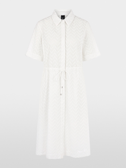 Calf-length dress with drawstring