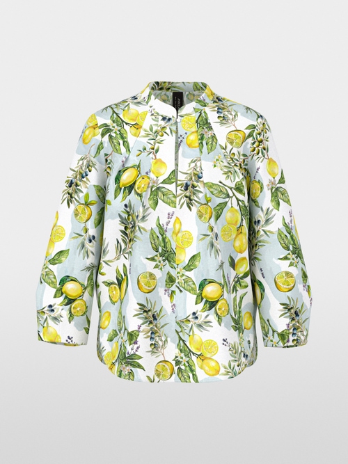Cotton blouse with lemon print