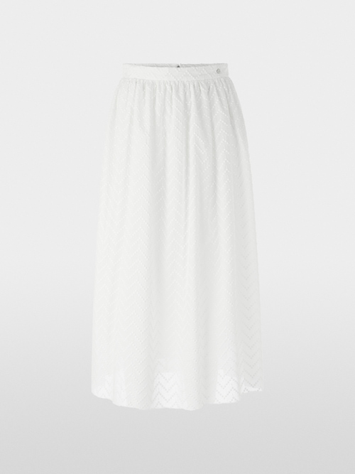 Pleated skirt in cotton blend