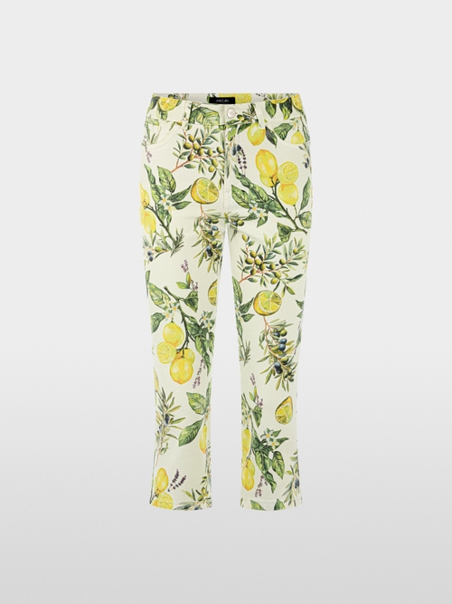 SILEA capri jeans with lemon print