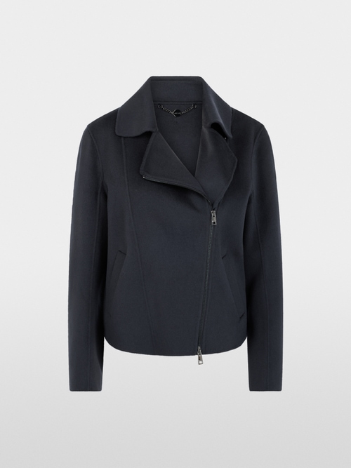 Élégant cardigan en laine style motard