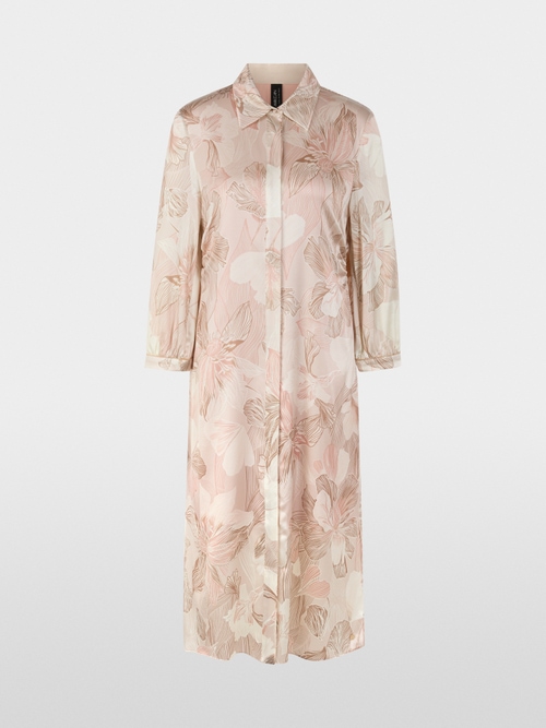 Robe chemisier en soie à imprimé floral