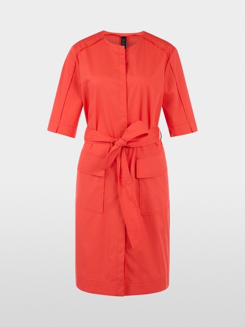 Cotton blend mini dress