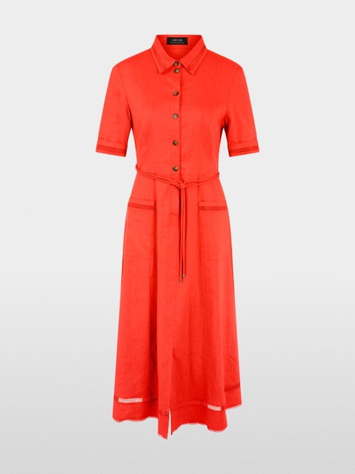 Linen blend mini dress