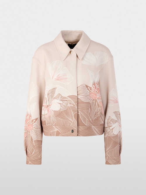 Veste à imprimé floral et col chemise