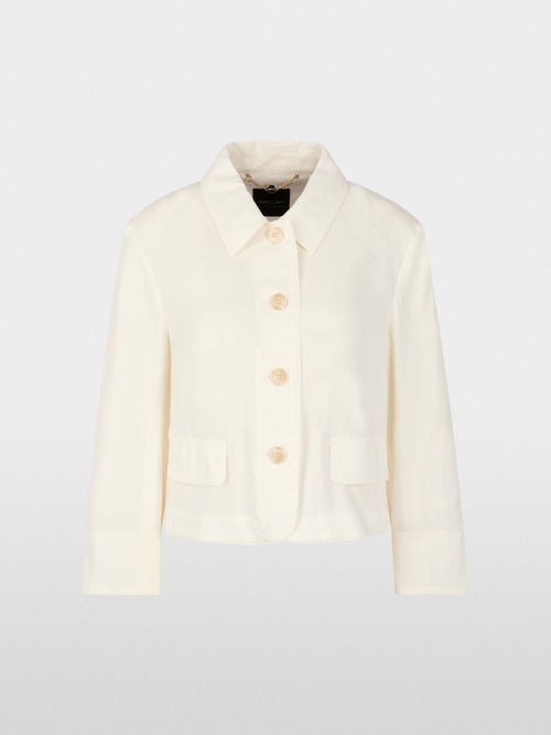 Veste courte en lin et viscose