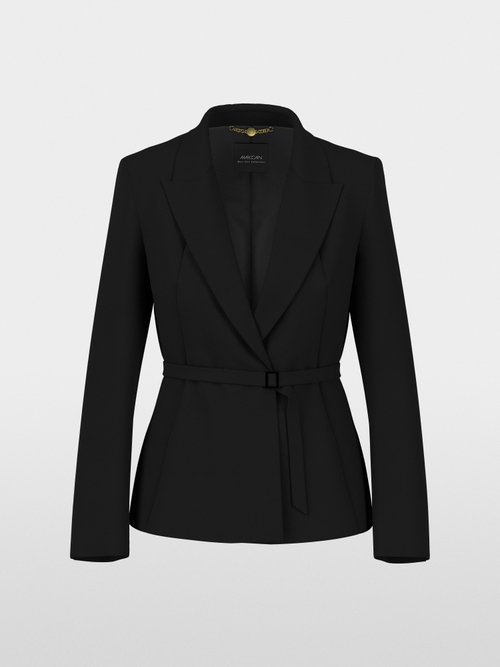 Elegant blazer with waist belt