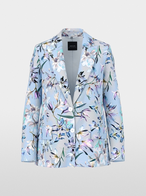 Single-breasted blazer with floral pattern