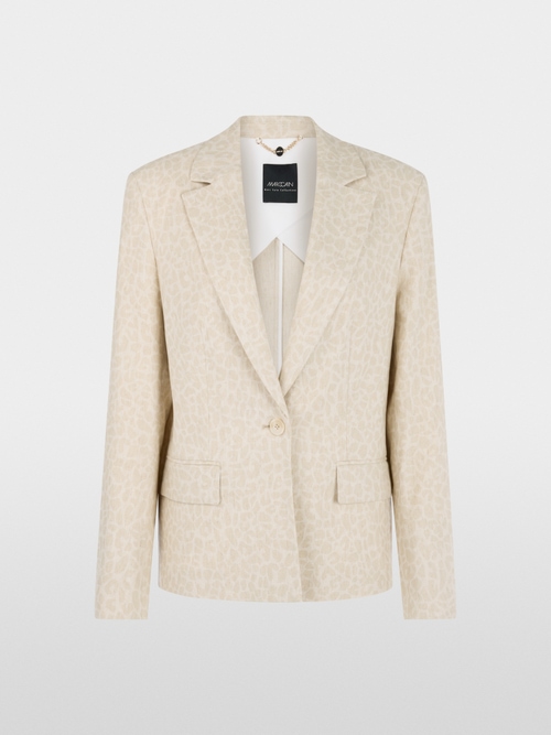 Blazer with subtle leopard print