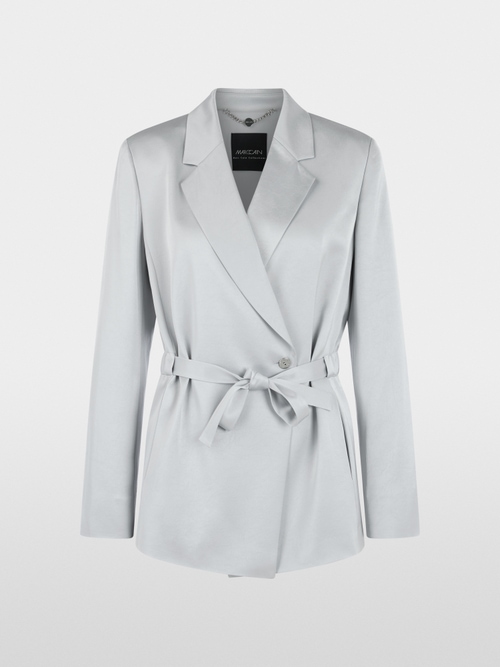 Elegant wrap blazer with waist belt