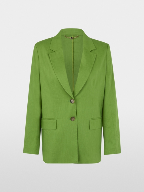 Long blazer with shoulder pads