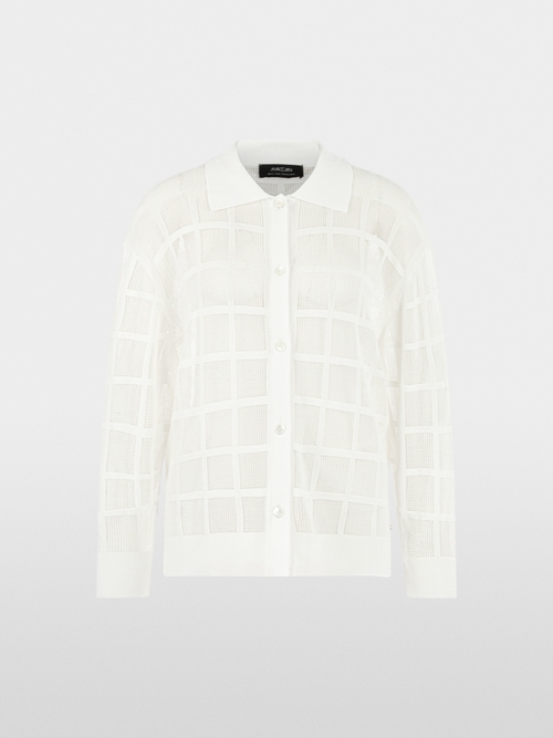 Cardigan with openwork pattern