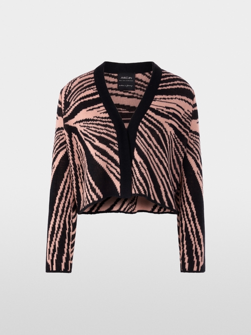 Cardigan jacquard « Knitted in Germany »