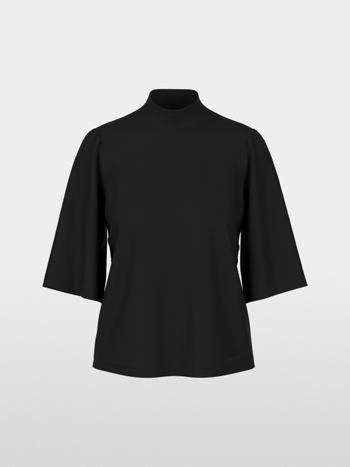 Loose-fit T-shirt with stand-up collar