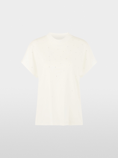 Short-sleeved T-shirt with hotfix stones