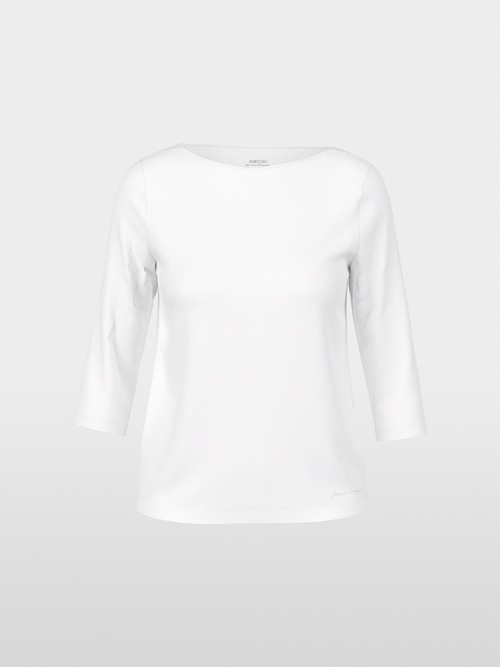 T-shirt with boat neck