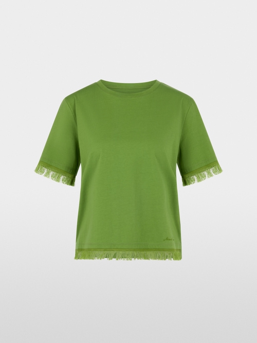 Cotton shirt with fringe