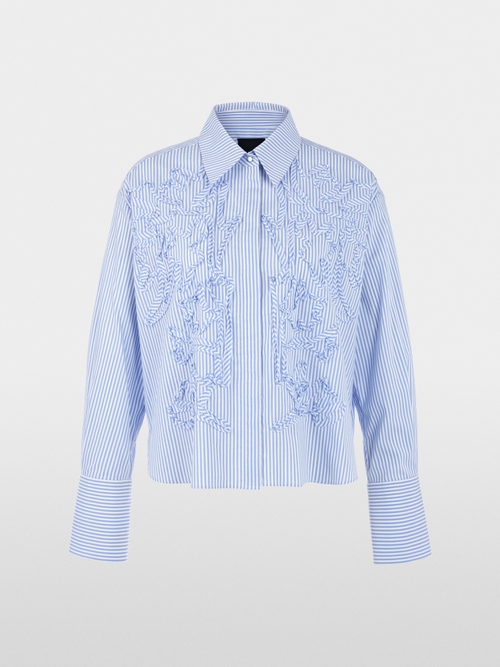 Striped blouse with floral details