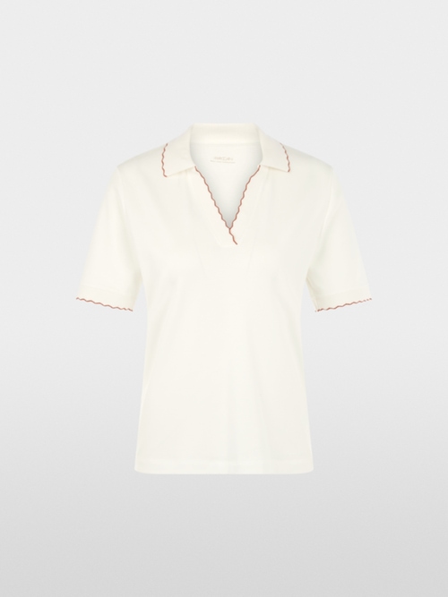 V-neck polo shirt