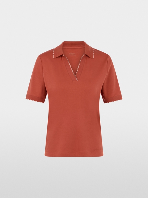 V-neck polo shirt