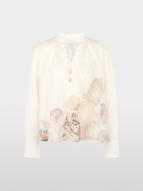 Blouse shirt with shell print