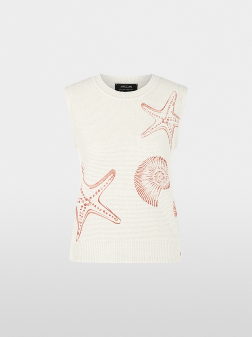 ‘Knitted in Germany’ top with print