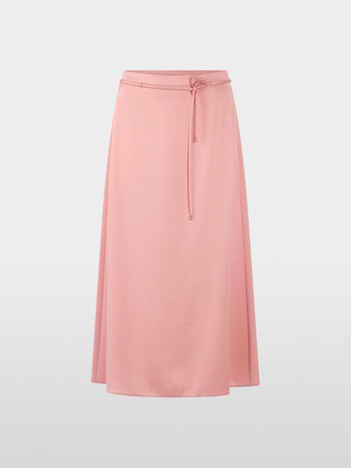 Jupe midi en satin avec cordon à nouer