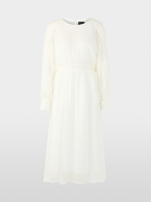 Crinkled viscose midi dress