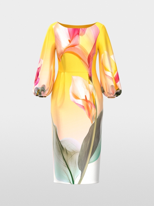 “Rethink Together” printed midi dress