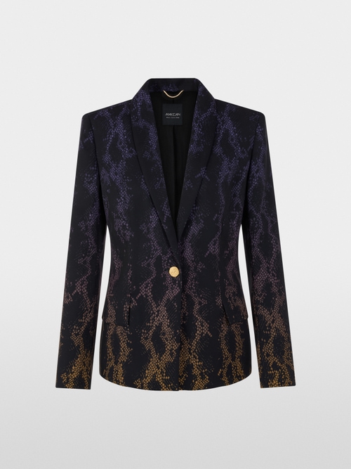 Getailleerde blazer met slangenprint