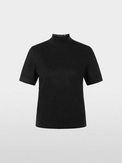 Short-sleeved jumper with lurex