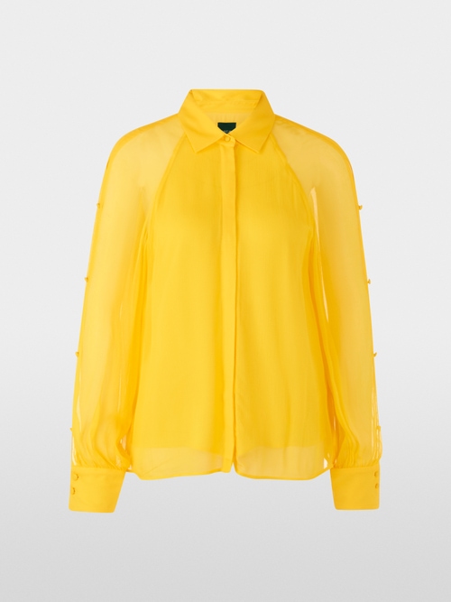 Double-layer cut-out viscose blouse