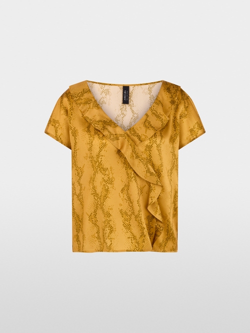 Top en soie à imprimé serpent