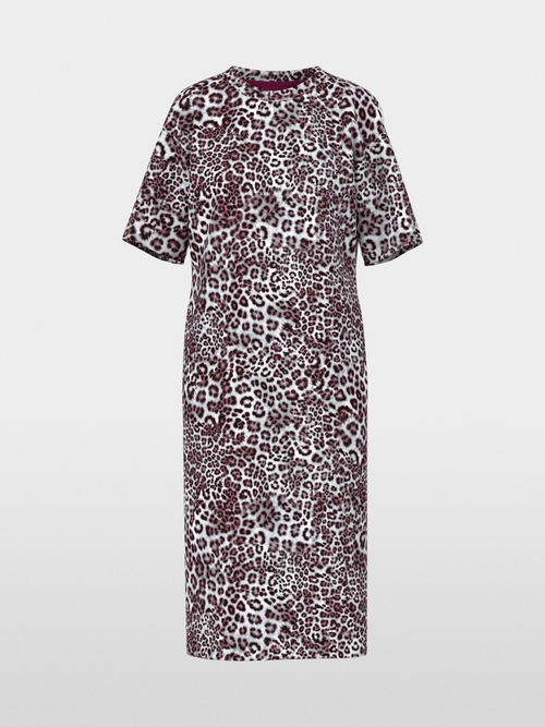 Dress with leopard print