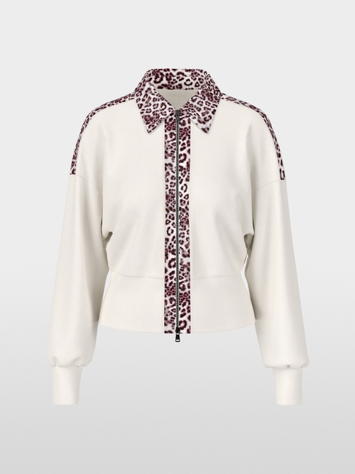 Cardigan with leopard details
