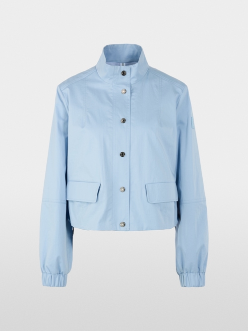 Short cotton jacket with mesh lining